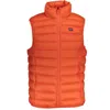 Norway 1963 Sleek Sleeveless Orange Polyamide Jacket In Orange