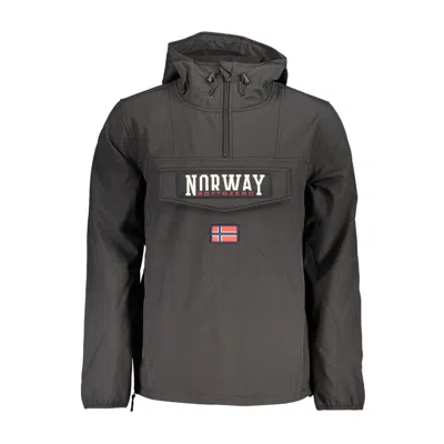 Norway 1963 Sleek Soft Shell Hooded Jacket For Men In Black