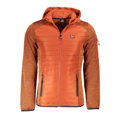 Norway 1963 Quilted Marl-effect Jacket In Orange