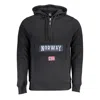 NORWAY 1963 SLEEK HOODED FLEECE SWEATSHIRT IN BLACK