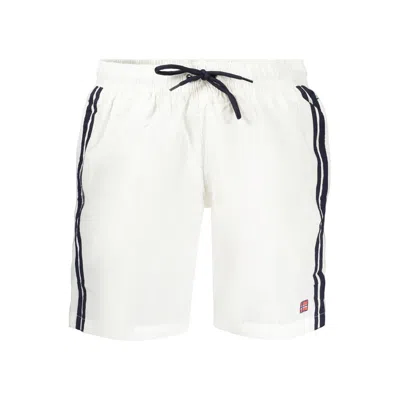 Norway 1963 White Polyamide Swim Shorts