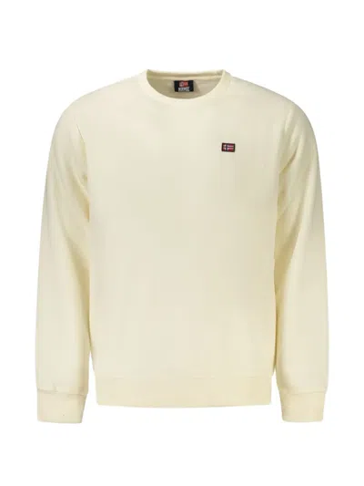 Norwegian Rain Crew-neck Logo-patch Sweater In Yellow