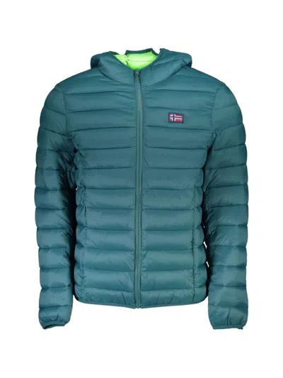 Norwegian Rain Hooded Padded Jacket In Green
