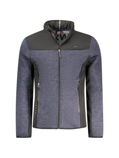 Norwegian Rain Panelled Zip-up Sport Jacket In Blue