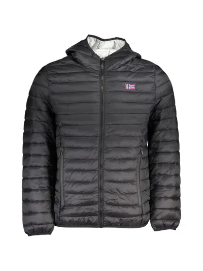 Norwegian Rain Quilted-design Logo-patch Jacket In Black