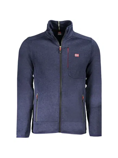 Norwegian Rain Zip-up Marl Sweater In Blue