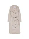 Norwegian Wool Belted Button-front Coat In Gray
