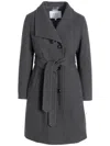 Norwegian Wool City Down Coat In Charcoal