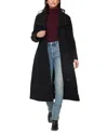 Norwegian Wool Longline City Virgin Wool Blend 753 Fill Power Down Waterproof Coat In Black