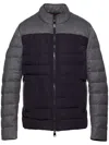 Norwegian Wool Colour-block Padded Jacket In Grey
