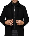 Norwegian Wool The Euro Coat In Black