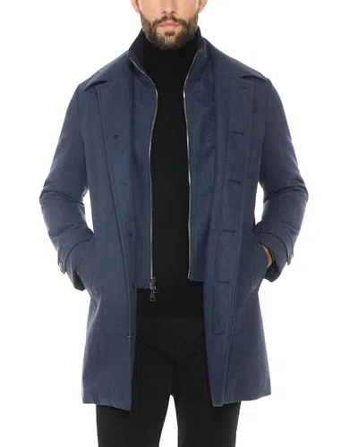 Norwegian Wool Down Filled Euro Coat In Multi