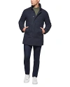 NORWEGIAN WOOL DOWN FILLED WOOL & CASHMERE HERRINGBONE CAR COAT