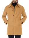 Norwegian Wool Men's Euro Virgin Wool-blend Modern-fit Coat In Brown