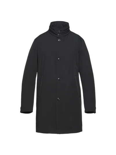 Norwegian Wool Men's Slim-fit Longline Trench Coat In Blue