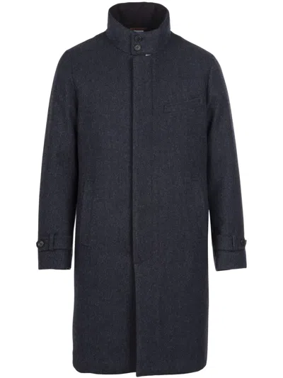 NORWEGIAN WOOL SINGLE-BREASTED DOWN-FILLED COAT