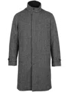 Norwegian Wool Single-breasted Cashmere Coat In Grey
