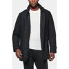Norwegian Wool Slim Waterproof 750 Fill Power Down Car Coat In Black
