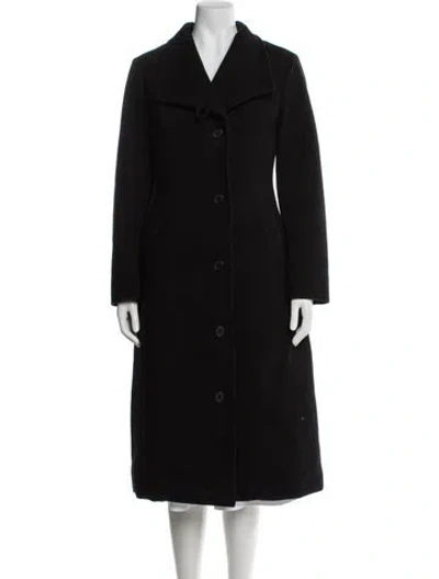 Pre-owned Norwegian Wool Virgin Wool Coat In Black