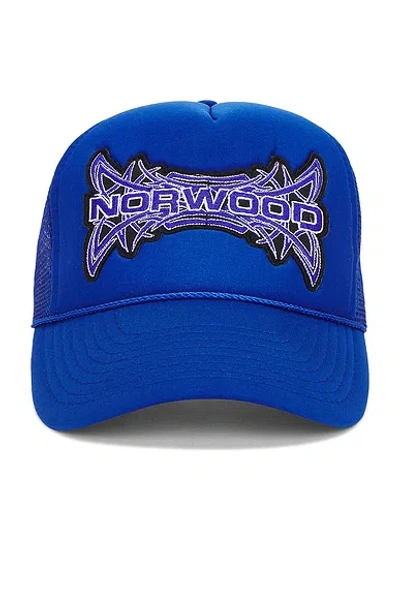 Norwood Tribal Trucker Hat In Royal Blue