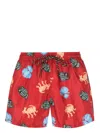 Nos Beachwear Graphic-print Swim Shorts In Red