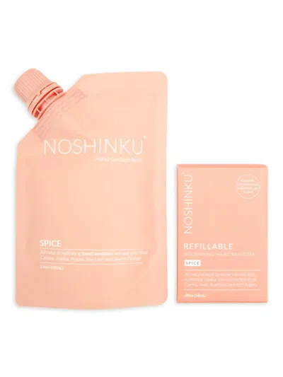 Noshinku 2-pack Organic Spice Rejuvenating Pocket Sanitizer Refill Set In Orange