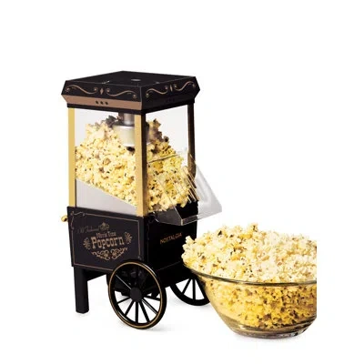 Nostalgia 10 Oz. Popcorn Machine With Cart In Black