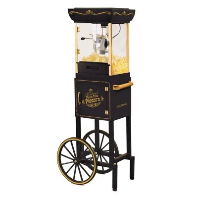 Nostalgia 2.5-ounce Popcorn Cart - 48 Inches Tall In Black