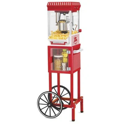 Nostalgia 3 Oz. Popcorn Machine With Cart In Red