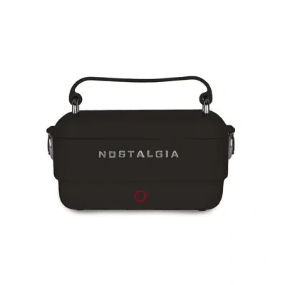 Nostalgia 32 Oz. Classic Retro Heated Lunchbox, Black