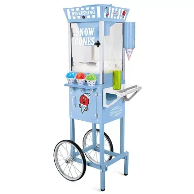 Nostalgia 53-inch Tall Vintage Collection Snow Cone Cart In Blue