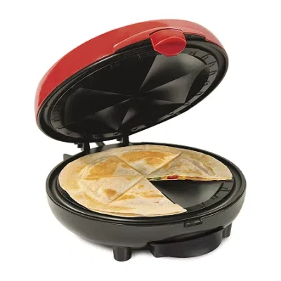 Nostalgia 6-wedge Electric Quesadilla Maker With Extra Stuffing Latch In Red