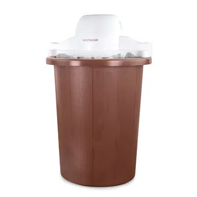 Nostalgia 6-quart Parlor Electric Ice Cream Maker In 6-quart Parlor Electric Ice Cream Maker,brown