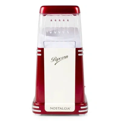 Nostalgia 8 Cooked Cups Hot Air Popcorn Popper In Red;white