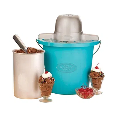 Nostalgia 8482614 4 Qt. Blue Ice Cream Maker - 15 X 12 X 12 In.