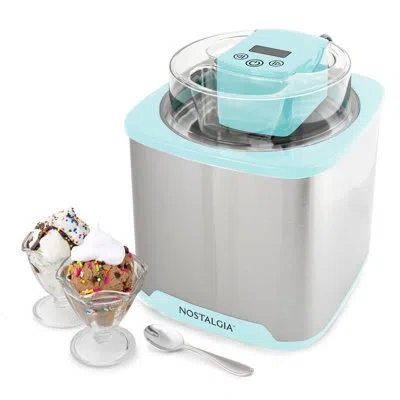 Nostalgia Aqua 2-quart Digital Ice Cream Maker In Teal