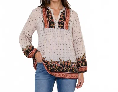 Nostalgia Boho Patterned Tunic In Multi