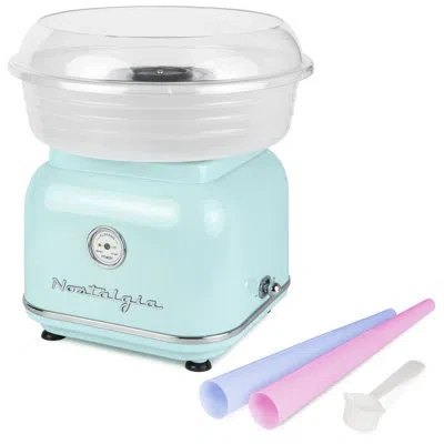 Nostalgia Classic Retro Hard And Sugar Free Countertop Original Cotton Candy Maker, Includes 2 Reusable Cones 