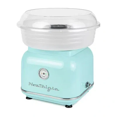 Nostalgia Clcm8aq Classic Retro Hard & Sugar-free Candy Cotton Candy Maker In Blue
