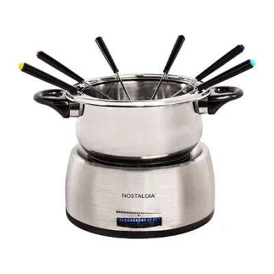 Nostalgia Electrics Fondue Pot Set In Gray