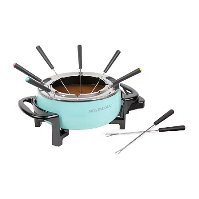 Nostalgia Fps6aq 12-cup Electric Fondue Pot In Blue