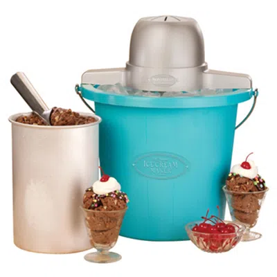 Nostalgia Icmp400blue Old Fashioned Ice Cream Maker- Blue - Pack Of 2