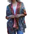 Nostalgia Pattern Kimono In Multicolor In Multi