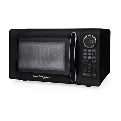 Nostalgia Retro 0.7 Cu Ft Counter Microwave In Black