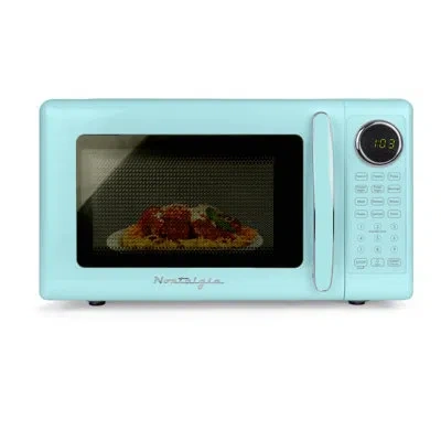 Nostalgia Retro 0.7 Cu Ft Microwave In Teal