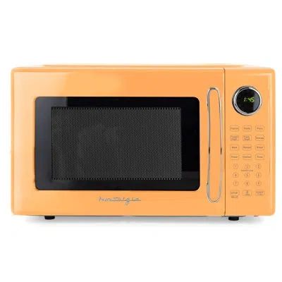 Nostalgia Retro 1.1 Cu. Ft. Countertop Microwave Oven, Orange
