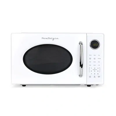 Nostalgia Retro 1.1 Cu Ft Countertop Microwave, In White