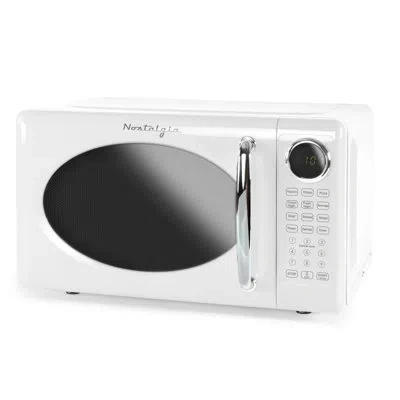 Nostalgia Retro Microwave Oven - 0.7 Cu Ft &700-watt Countertop Microwave In White