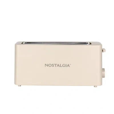 Nostalgia Slim 2-slice Space-saving Toaster, Oatmeal In Brown