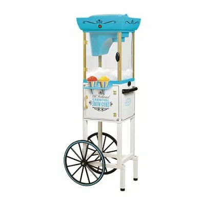 Nostalgia Snow Cone Cart - 48-inches Tall In White
